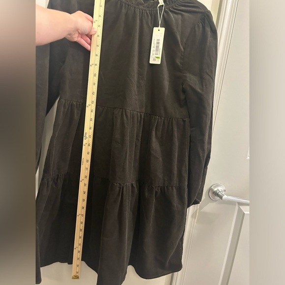 Copper Key High Neck Peasant Dress Long Sleeve Short Brown Velvet Women’s Small - Picture 8 of 8